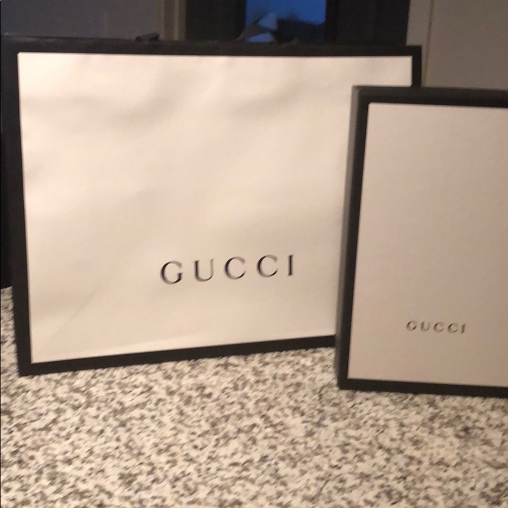 SOLD !!!! Authentic Gucci Shoe Box & Shopping Bag
